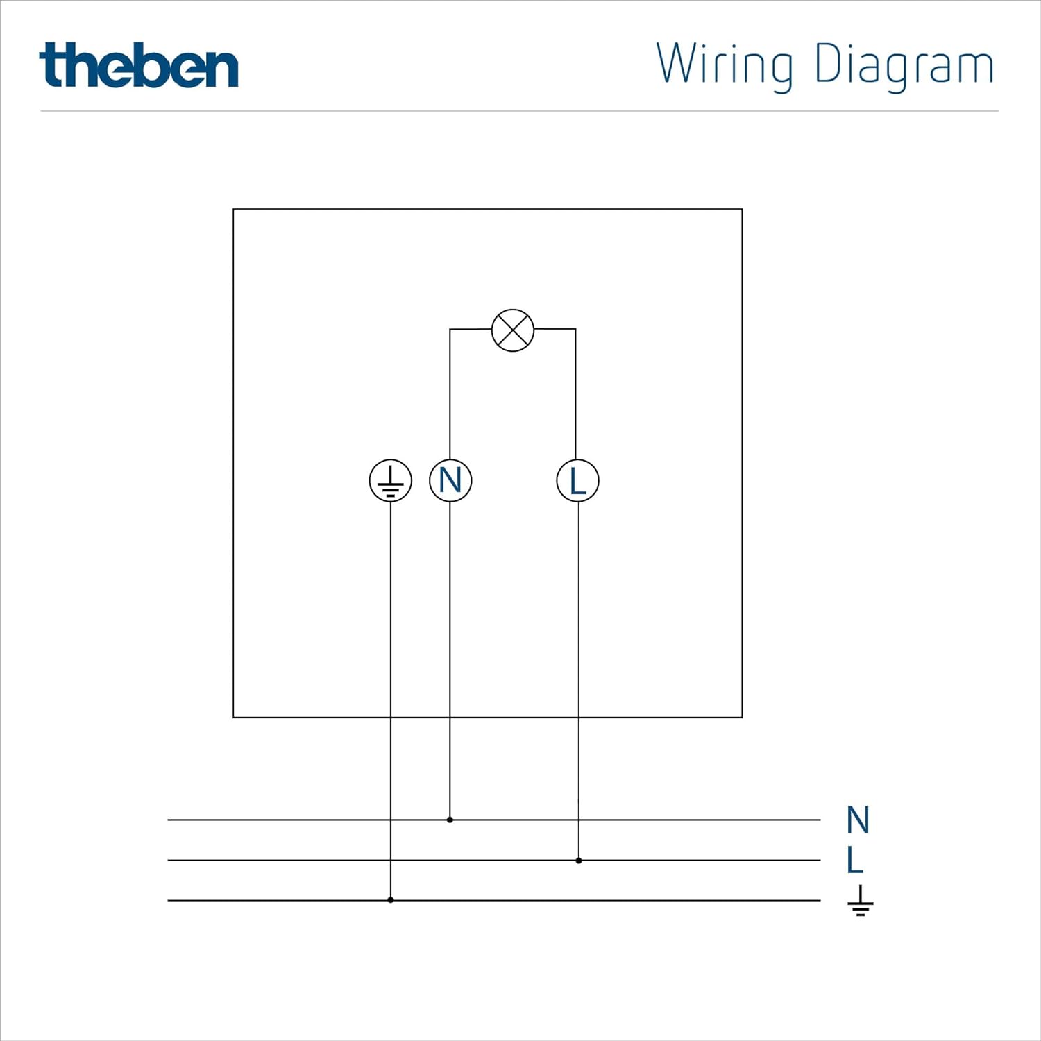 LED-Strahler theLeda S10L BK Anschlussbeispiel