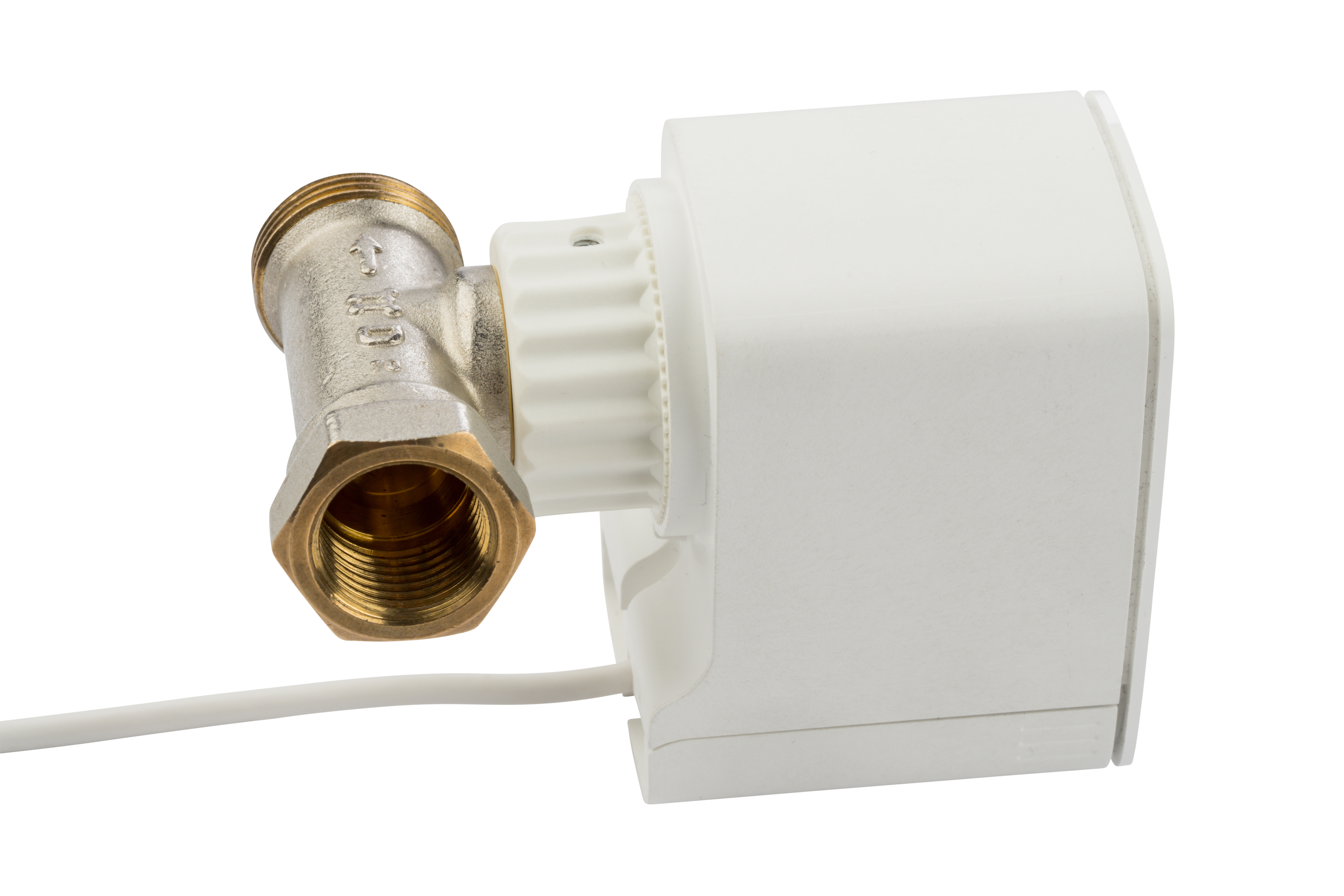 Heizkörperventil mit VA78 Adapter und angeschlossenem Cheops-Stellantrieb